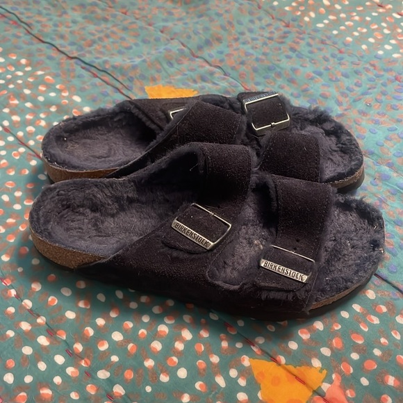 BIRKENSTOCK arizona genuine shearling lined slide - Picture 3 of 4